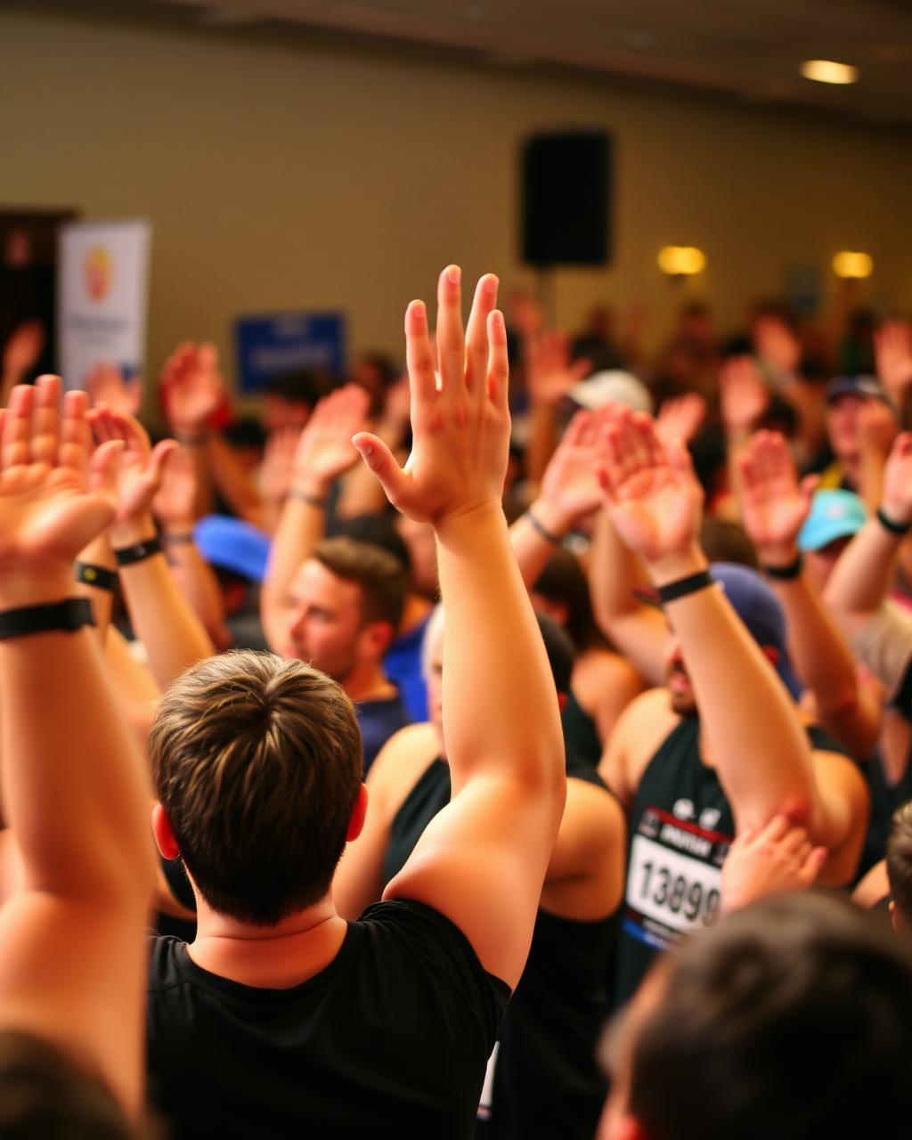 Runners socializing at a community shakeout meetup